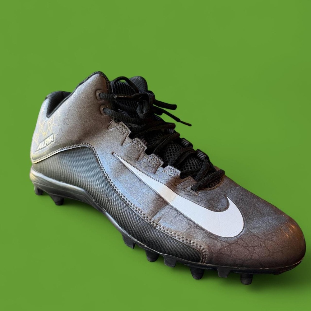Nike Alpha Pro 2 TD Football Cleats Black Anthracite 725227-010 Mens Size 12